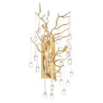 CWI Lighting Anita 3-Light Wall Sconce with Gold Leaf Finish