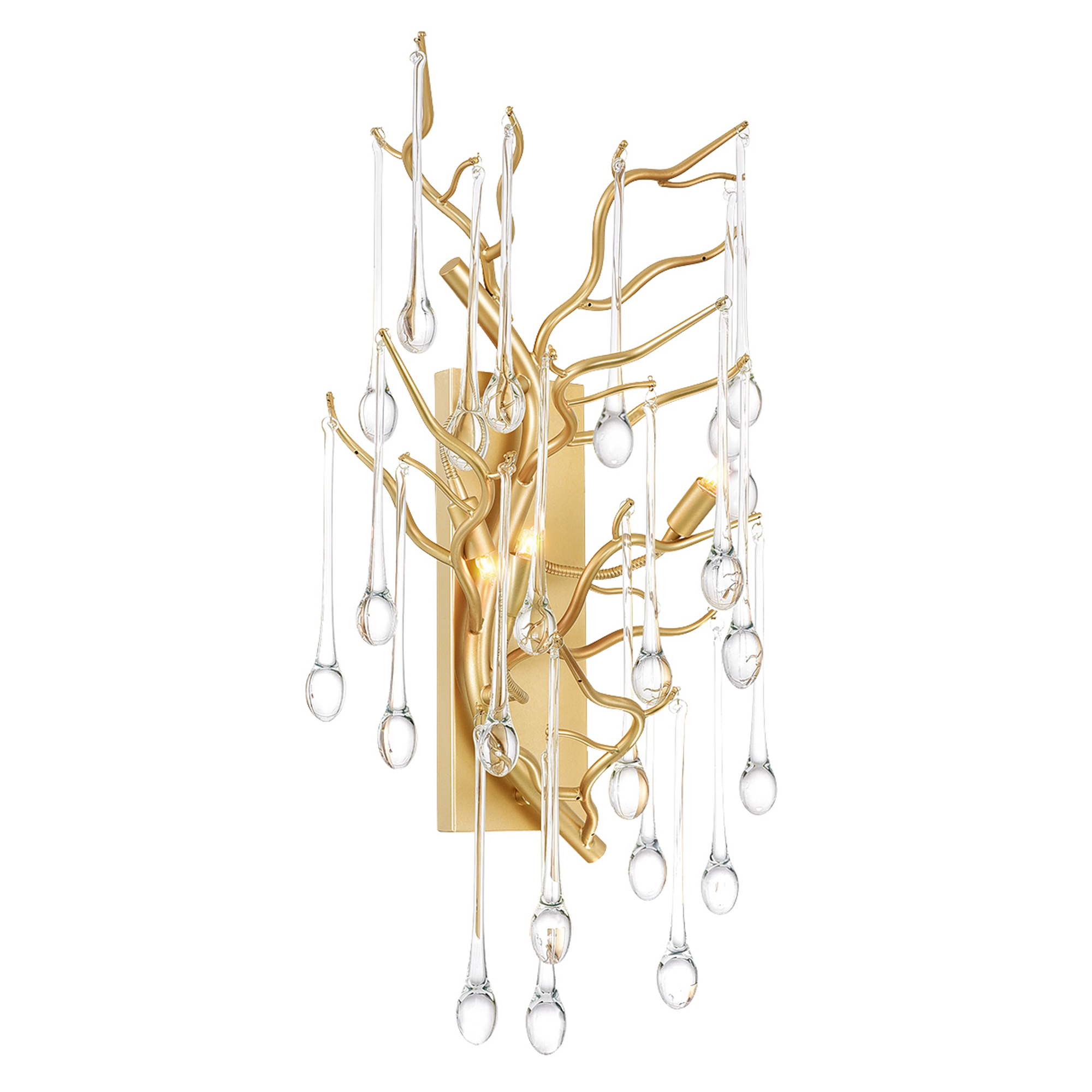 CWI-1094W11-3-620-2 CWI Lighting Anita 3-Light Wall Sconce with Gold Leaf Finish - Image 1
