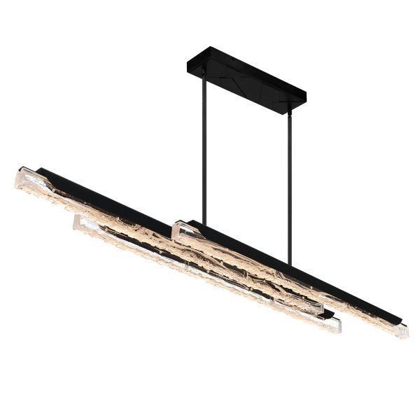 CWI Lighting Valira 60-in Integrated LED Black Chandelier
