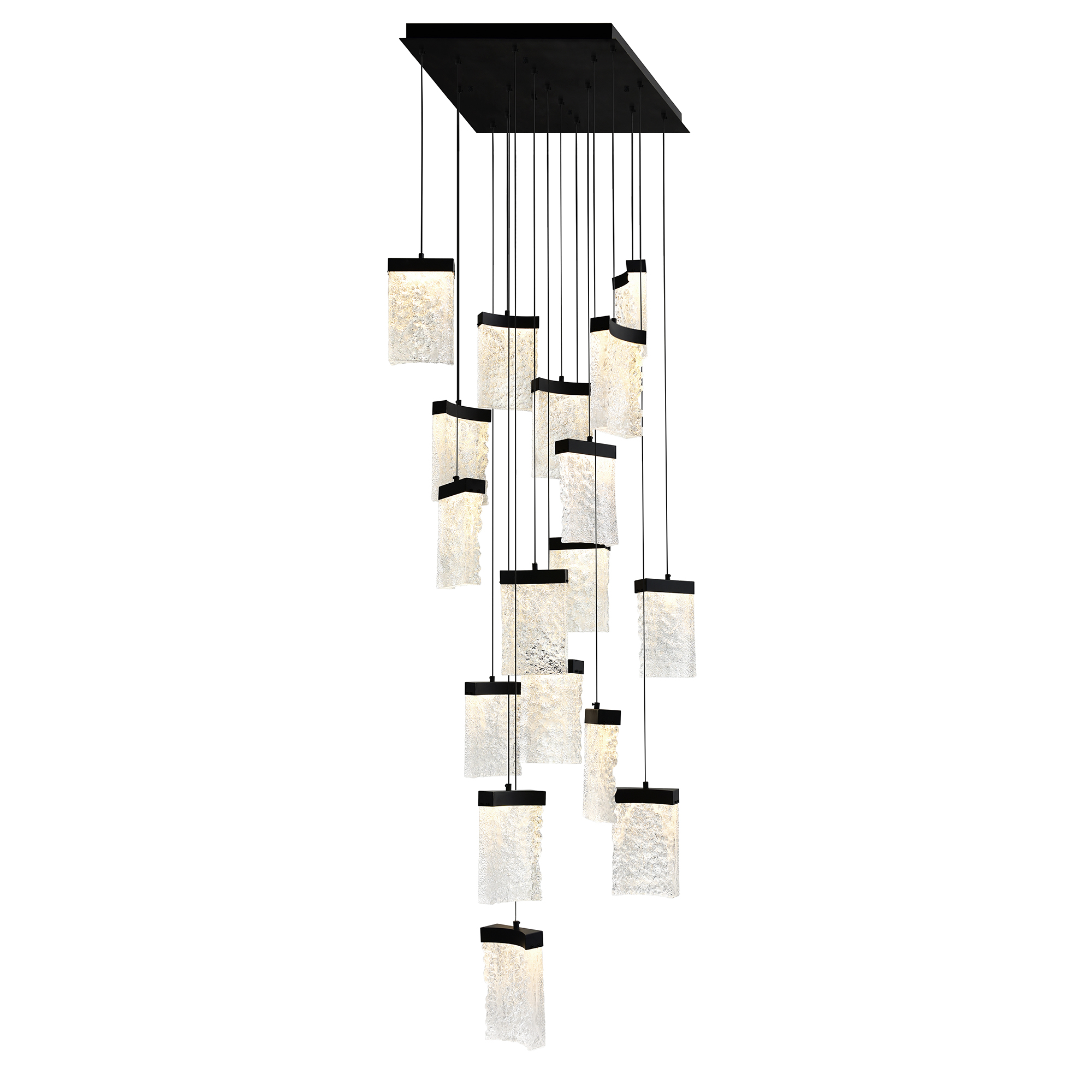 CWI-1587P24-17-101-2 CWI Lighting Lava 24-in Integrated LED Black Chandelier - Image 1