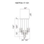 CWI Lighting Lava 24-in Integrated LED Black Chandelier - Image 5