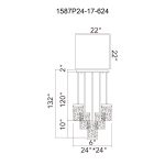 CWI Lighting Lava 24-in Integrated LED Brass Chandelier - Image 5