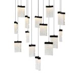 CWI Lighting Lava 48-in Integrated LED Black Chandelier - Image 2