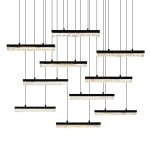 CWI Lighting Stagger 48-in Integrated LED Black Chandelier - Image 2