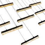 CWI Lighting Stagger 48-in Integrated LED Black Chandelier - Image 4