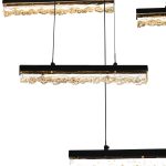 CWI Lighting Stagger 48-in Integrated LED Black Chandelier - Image 5