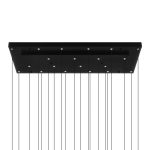 CWI Lighting Stagger 48-in Integrated LED Black Chandelier - Image 6