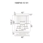 CWI Lighting Stagger 48-in Integrated LED Black Chandelier - Image 7