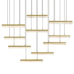CWI Lighting Stagger 48-in Integrated LED Brass Chandelier - Image 2