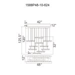 CWI Lighting Stagger 48-in Integrated LED Brass Chandelier - Image 5