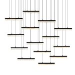 CWI Lighting Stagger 60-in Integrated LED Black Chandelier - Image 2