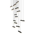 CWI Lighting Stagger 60-in Integrated LED Black Chandelier - Image 3
