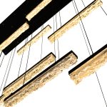CWI Lighting Stagger 60-in Integrated LED Black Chandelier - Image 4