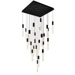 CWI Lighting Greta 28-in Integrated LED Black Chandelier