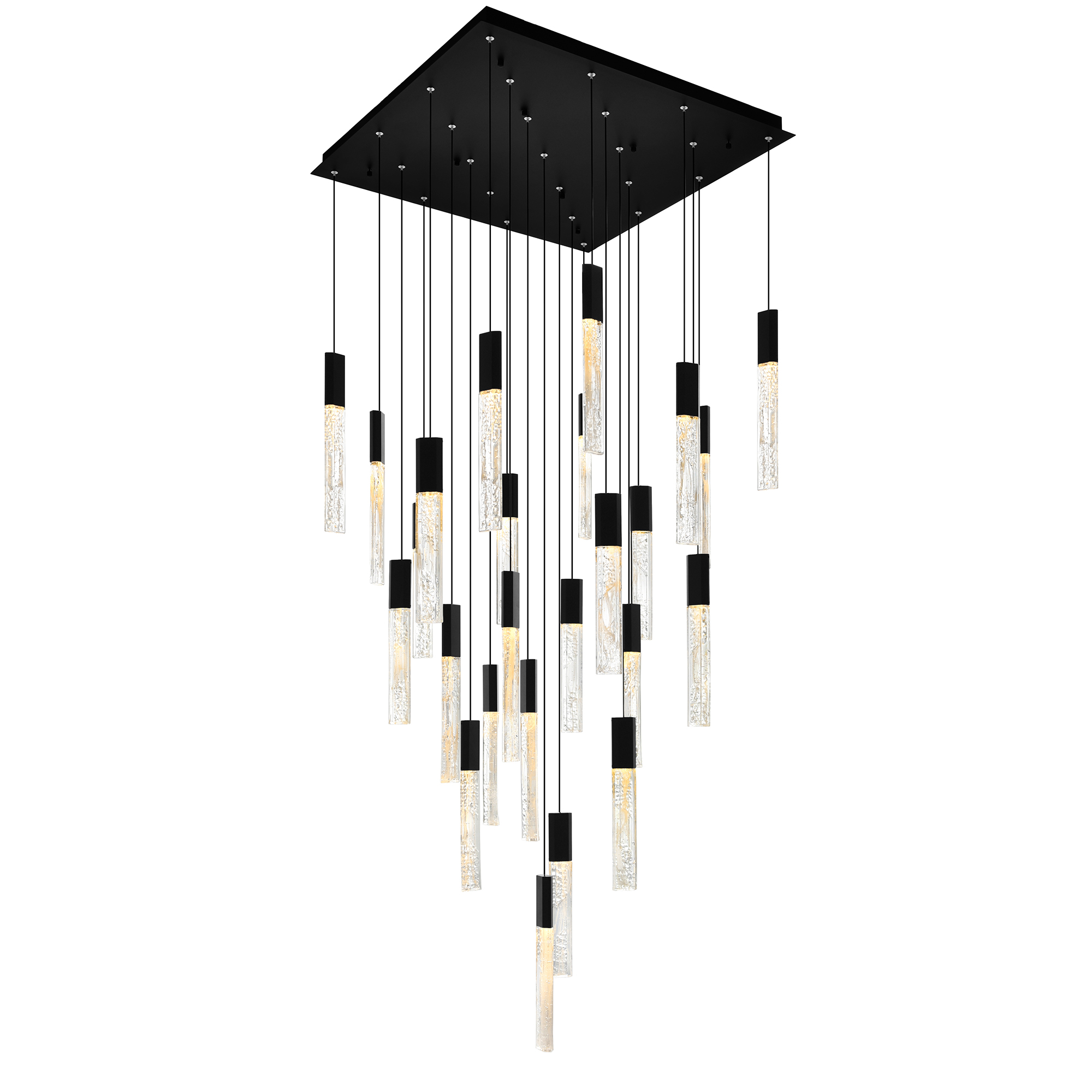 CWI-1589P28-25-101-3 CWI Lighting Greta 28-in Integrated LED Black Chandelier - Image 1