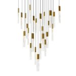 CWI Lighting Greta 28-in Integrated LED Brass Chandelier - Image 2