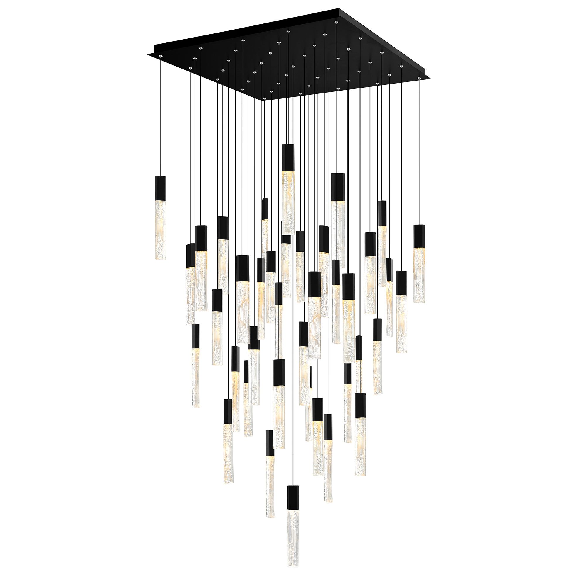 CWI-1589P36-41-101-3 CWI Lighting Greta 36-in Integrated LED Black Chandelier - Image 1