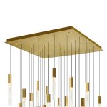 CWI Lighting Greta 36-in Integrated LED Brass Chandelier - Image 4