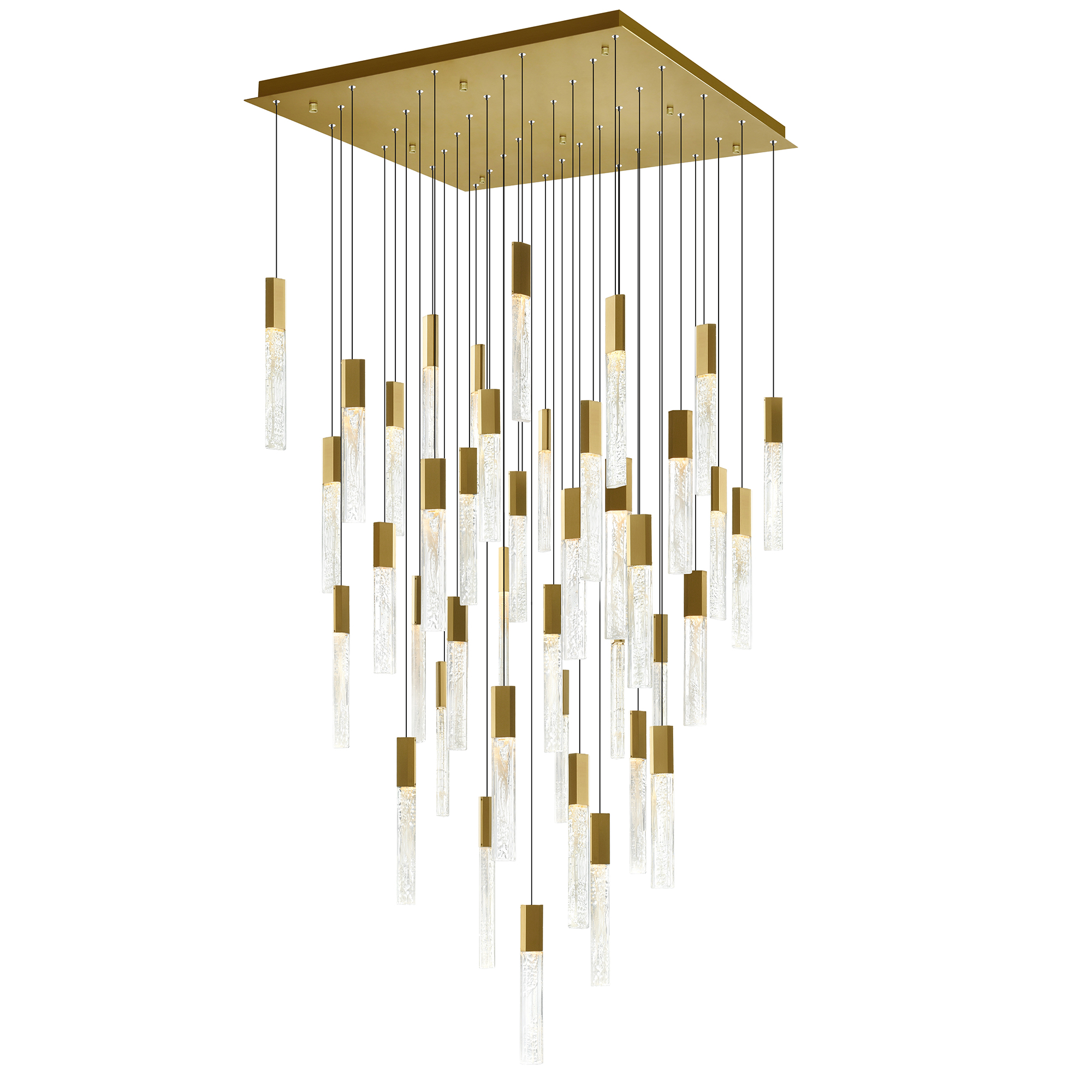 CWI-1589P36-41-624-3 CWI Lighting Greta 36-in Integrated LED Brass Chandelier - Image 1