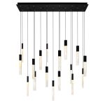 CWI Lighting Greta 48-in Integrated LED Black Chandelier