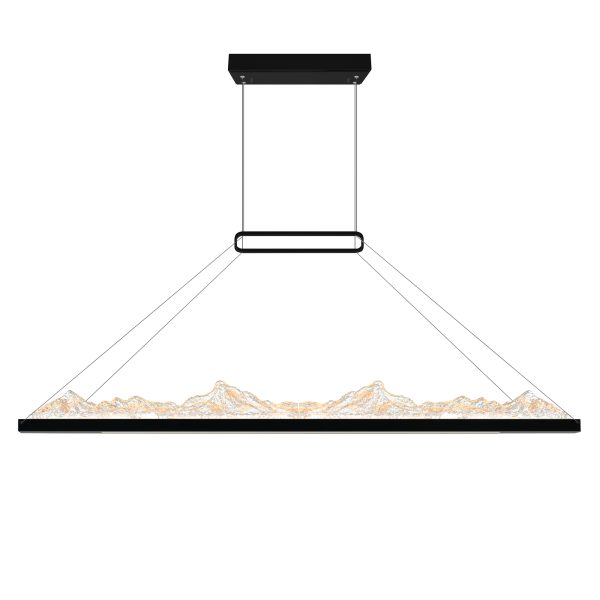 CWI Lighting Himalayas 48-in Integrated LED Black Chandelier