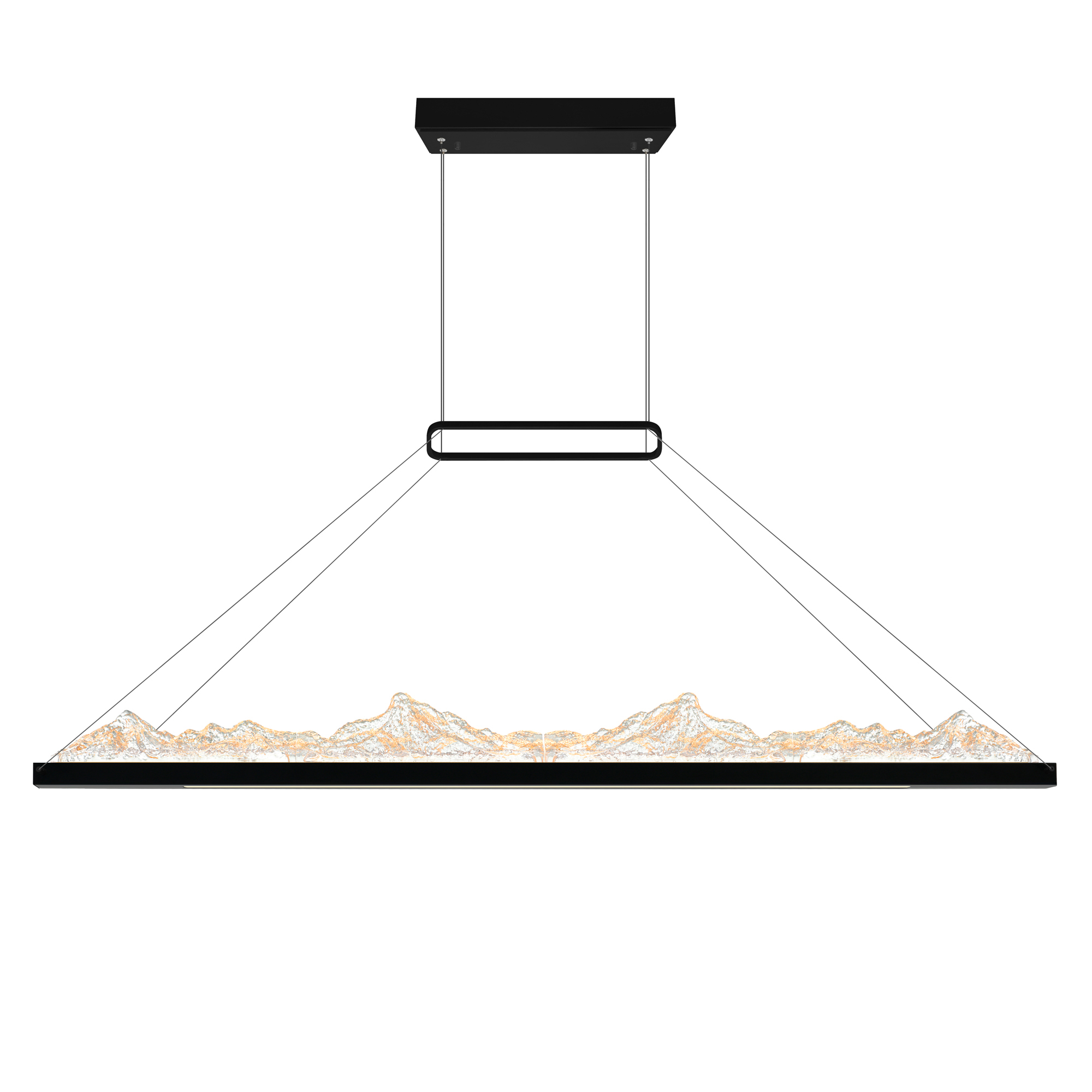 CWI-1601P48-101-1 CWI Lighting Himalayas 48-in Integrated LED Black Chandelier - Image 1