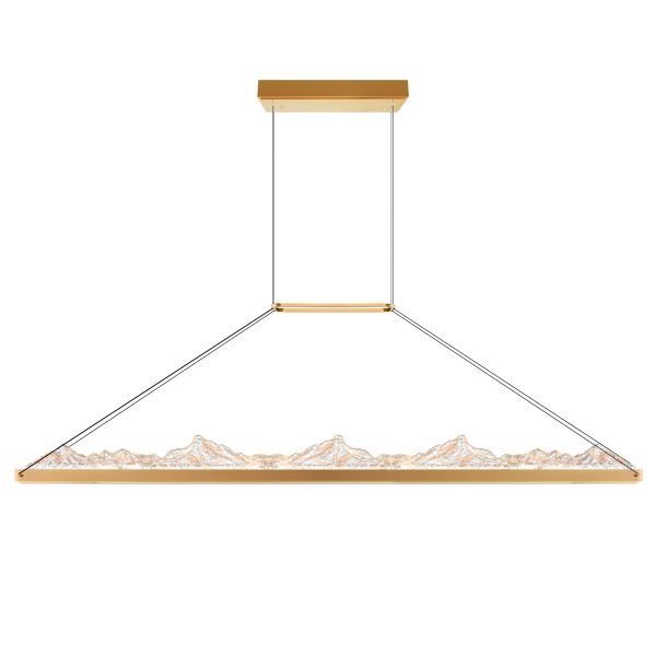 CWI Lighting Himalayas 62-in Integrated LED Brass Chandelier