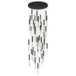 CWI Lighting Dragonswatch 32-in Integrated LED Black Chandelier