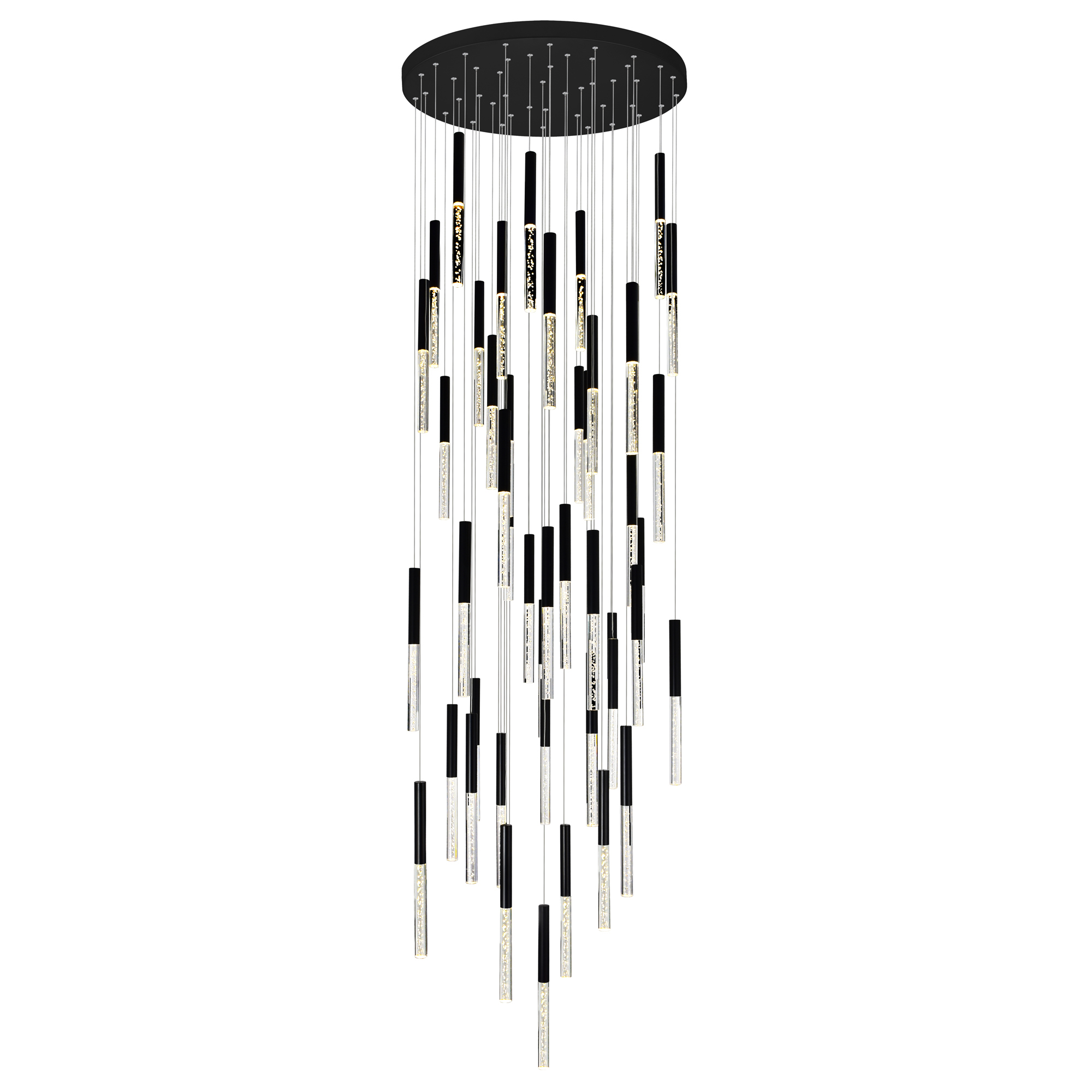 CWI-1703P32-45-101-2 CWI Lighting Dragonswatch 32-in Integrated LED Black Chandelier - Image 1