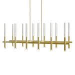 CWI Lighting Dragonswatch 48-in Integrated LED Satin Gold Chandelier - Image 2