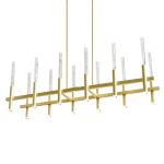 CWI Lighting Dragonswatch 48-in Integrated LED Satin Gold Chandelier - Image 3