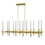CWI Lighting Dragonswatch 48-in Integrated LED Satin Gold Chandelier