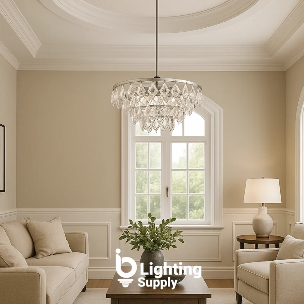 Chrome Crystal Pendant Light: A Modern Statement Piece for Elegant Living Spaces