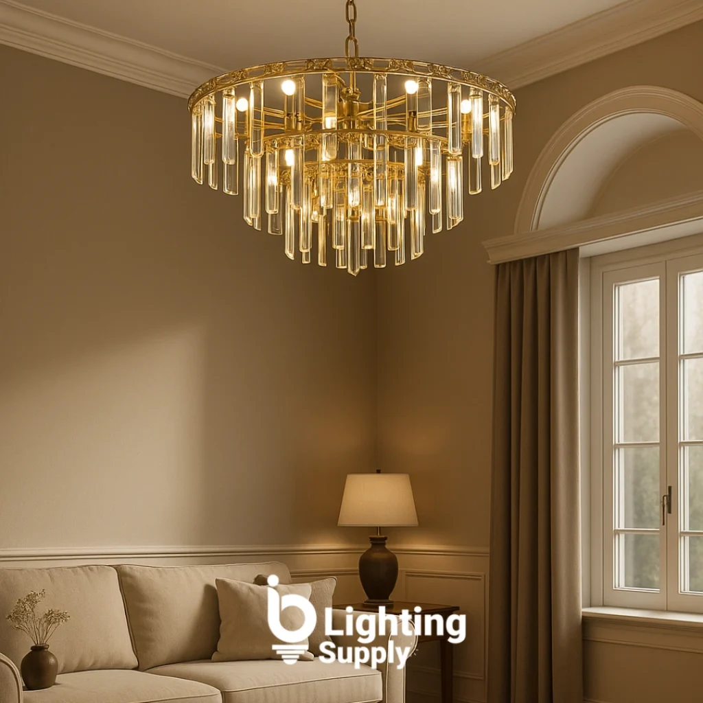 Polished Gold Crystal Chandelier: Elevate Your Home with Modern Luxury and Radiant Design