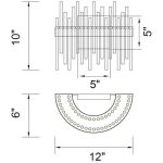 CWI Lighting Glace 12-Inch Integrated LED Wall Light – Aluminum (Model 1063W12-169) - Image 4