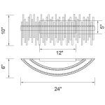 CWI Lighting Glace 24-Inch Integrated LED Wall Light – Aluminum Finish (Model 1063W24-169) - Image 4