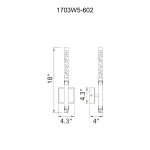 CWI Lighting Dewdrop LED Wall Sconce – Champagne Finish (Model 1703W5-602) - Image 6