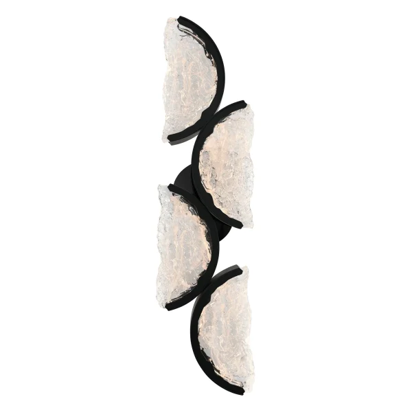 CWI Lighting Moon Integrated LED Wall Sconce – Black Finish (Model 1715W8-4-101)