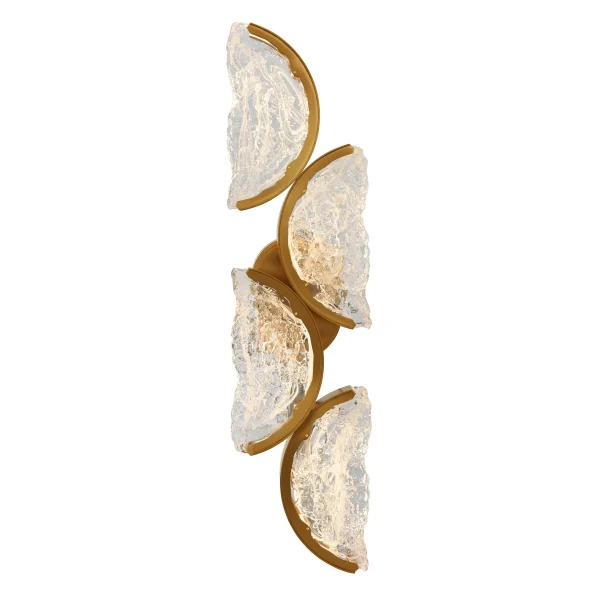 CWI Lighting Moon Integrated LED Wall Sconce – Brass Finish (Model 1715W8-4-624)