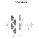 CWI Lighting Moon Integrated LED Wall Sconce – Brass Finish (Model 1715W8-4-624) - Image 6