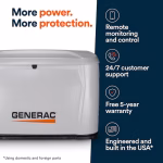 Generac 7324 18kW Home Standby Generator Dual Fuel Liquid Propane or Natural Gas with 200A Automatic Transfer Switch - Image 4