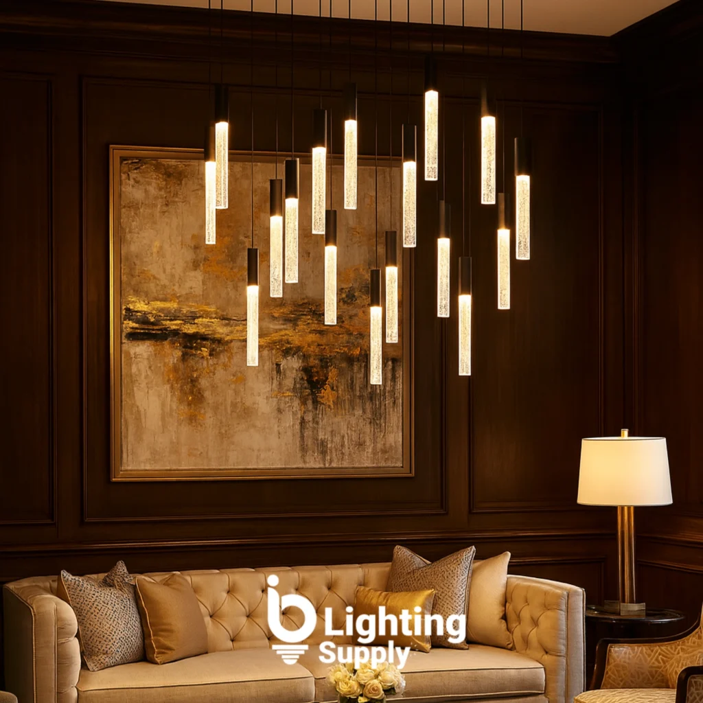 Black LED Modern Chandelier: A Bold Lighting Statement for Contemporary Homes