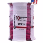 Southwire 10-AWG Red Stranded Copper THHN Wire – 500 ft Roll – Model 22975757