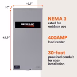 Generac 400-Amp Service-Rated Automatic Transfer Switch – Model RTSW400A3 - Image 3