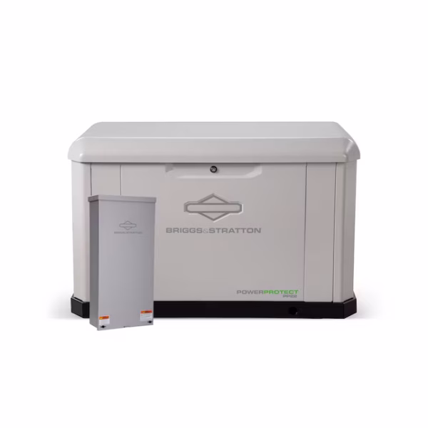 Briggs & Stratton PowerProtect 22,000-Watt Dual Fuel Home Standby Generator with 400-Amp Automatic Transfer Switch – Model 40782