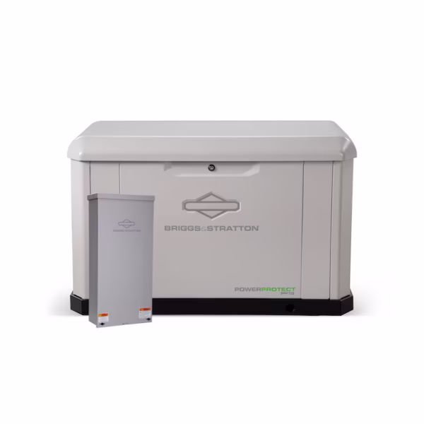 Briggs & Stratton PowerProtect 18,000-Watt Dual Fuel Home Standby Generator with 200-Amp Automatic Transfer Switch – Model 40753