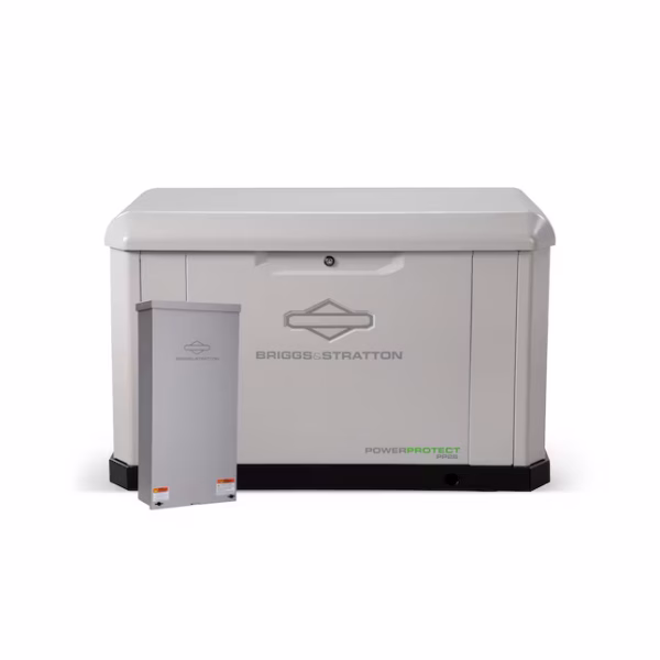 Briggs & Stratton PowerProtect 26,000-Watt Dual Fuel Home Standby Generator with 400-Amp Automatic Transfer Switch – Model 40802
