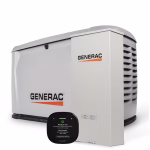 Generac 7329 28kW Home Standby Generator Dual Fuel Liquid Propane or Natural Gas with 200A Automatic Transfer Switch