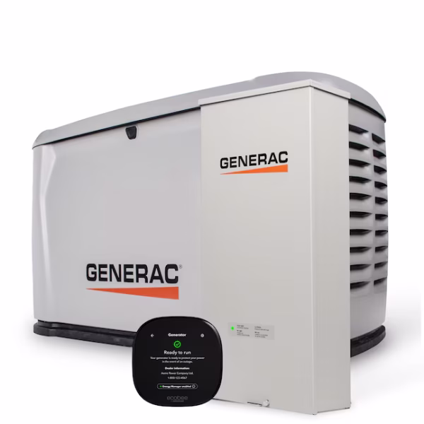 Generac 7329 28kW Home Standby Generator Dual Fuel Liquid Propane or Natural Gas with 200A Automatic Transfer Switch
