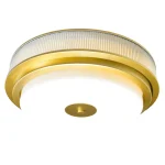 Valdivia 5-Light 22 in. Satin Gold Flush Mount Ceiling Light (SKU: 1567C22-5-602) - Image 2